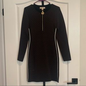 Michael Kors MK Long Sleeve Logo Dress